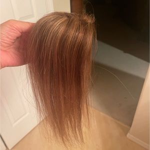 100% real human hair topper 16 inch
